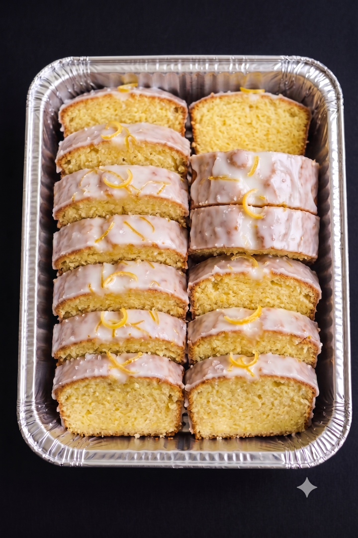 Iced Lemon Loaf Cake (Serves 12).