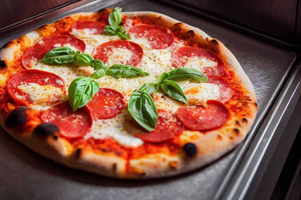 Small Margherita Pizza.