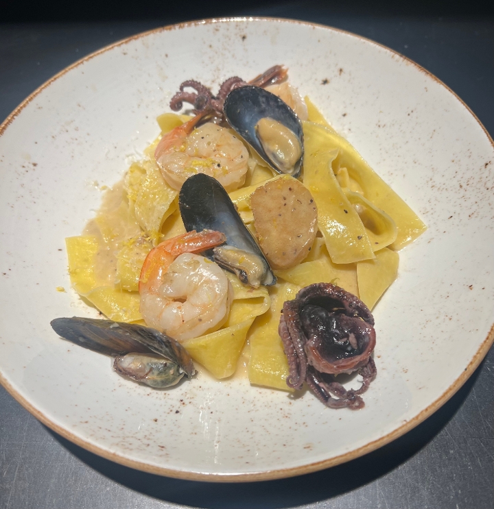 Seafood Pappardelle.