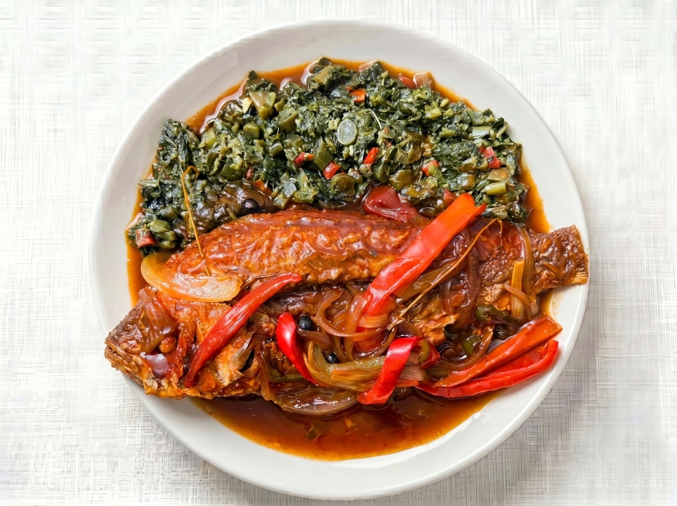 Brown Stew Fish Snapper.