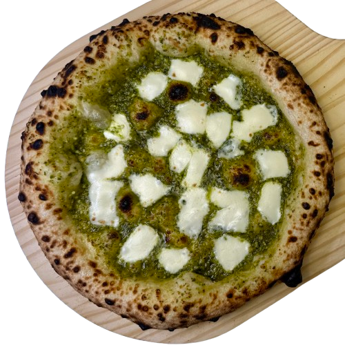 Pesto with Fresh Mozzarella.
