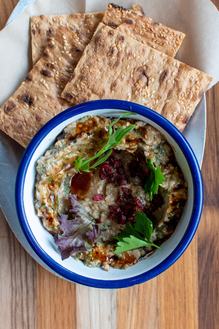 Naz Khatoon / Eggplant & Walnut dip (Vegan, GF).