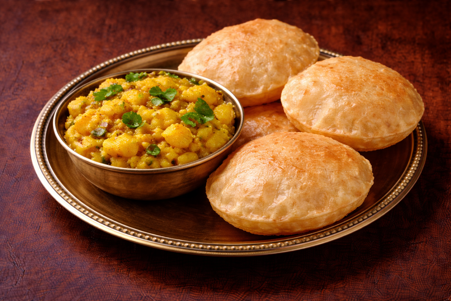 Poori W/Masala.