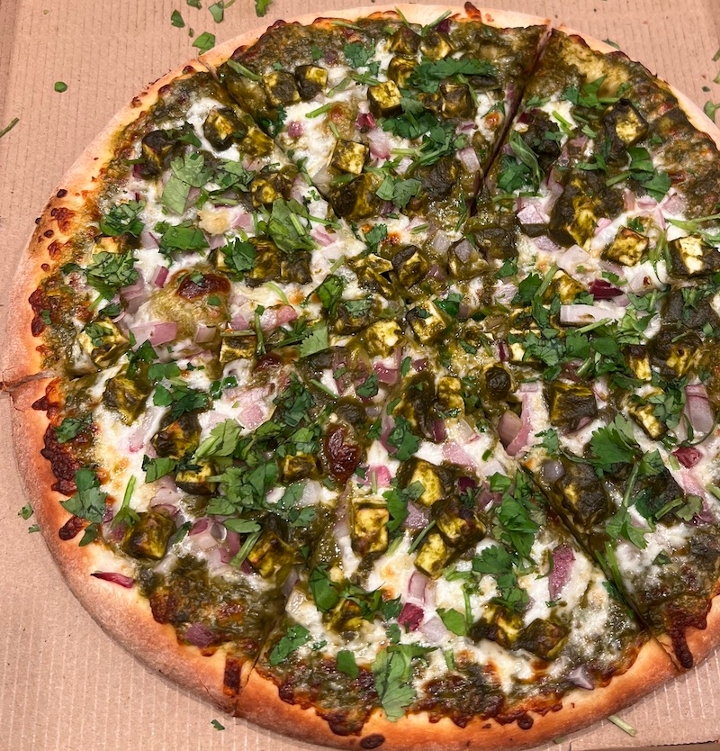 Palak Paneer Pizza.