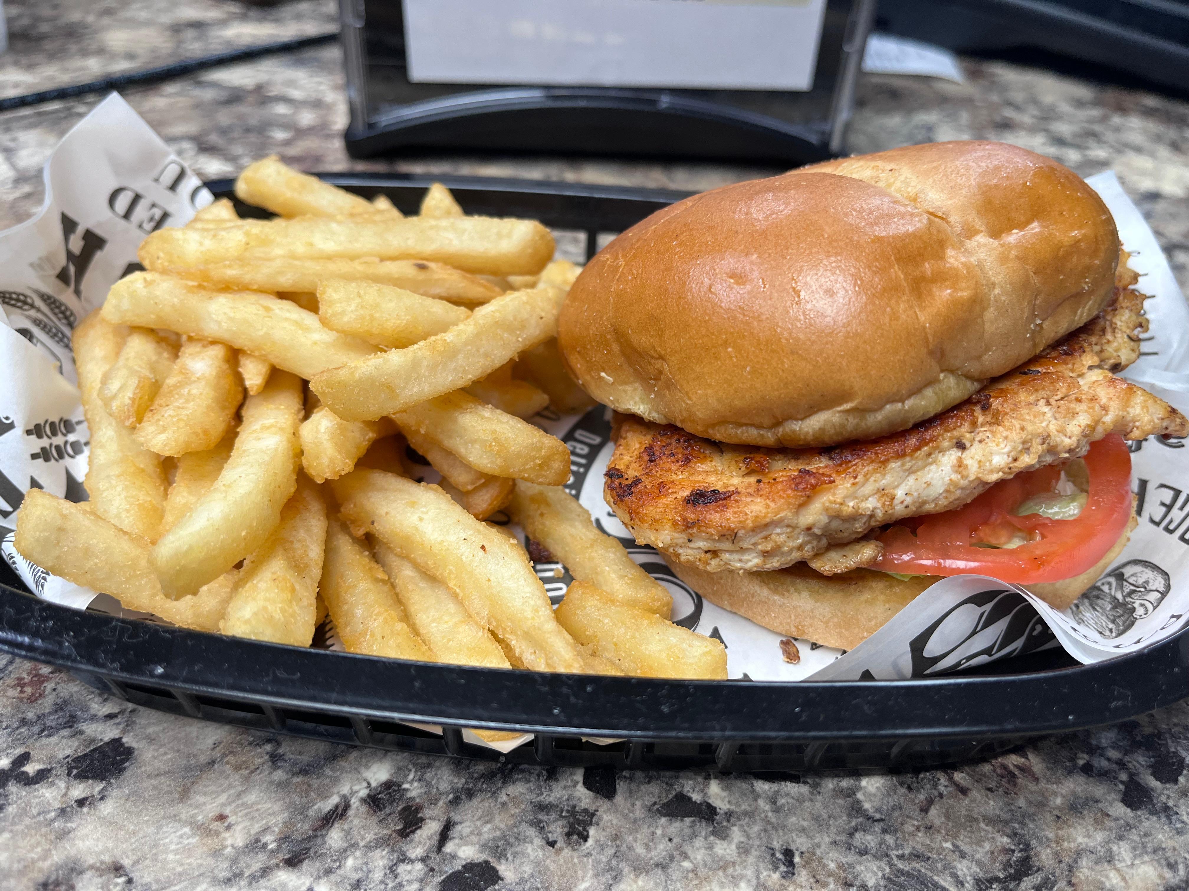 Big Cluck (Grilled) + FRIES.