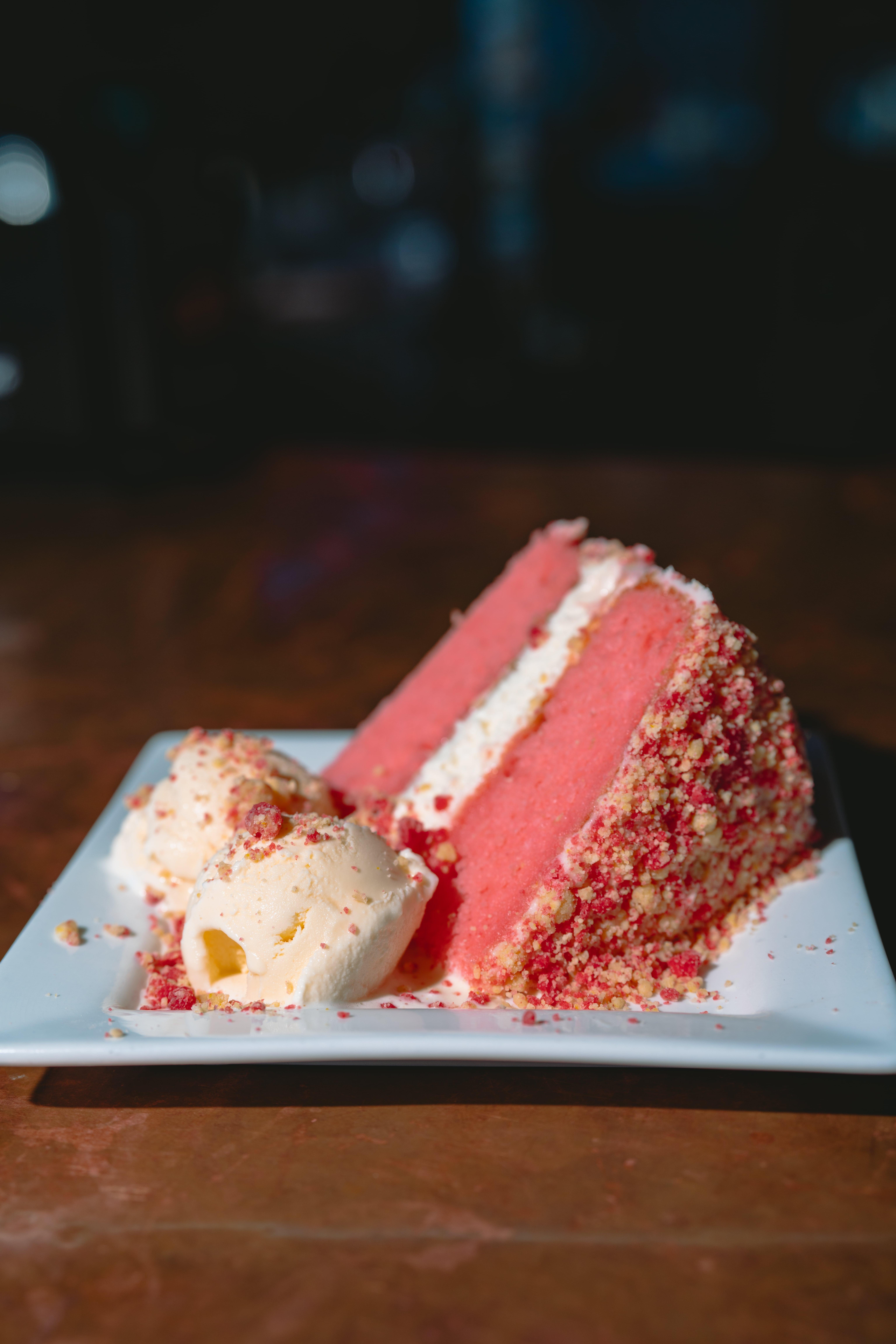 Strawberry Crunch Cake.