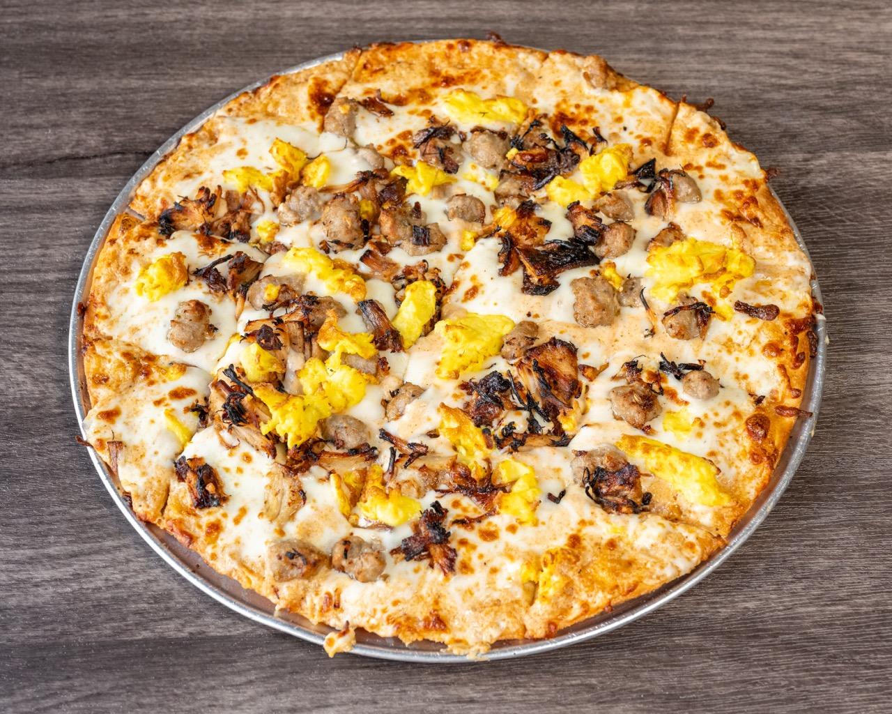 12 Inch Breakfast Pizza.
