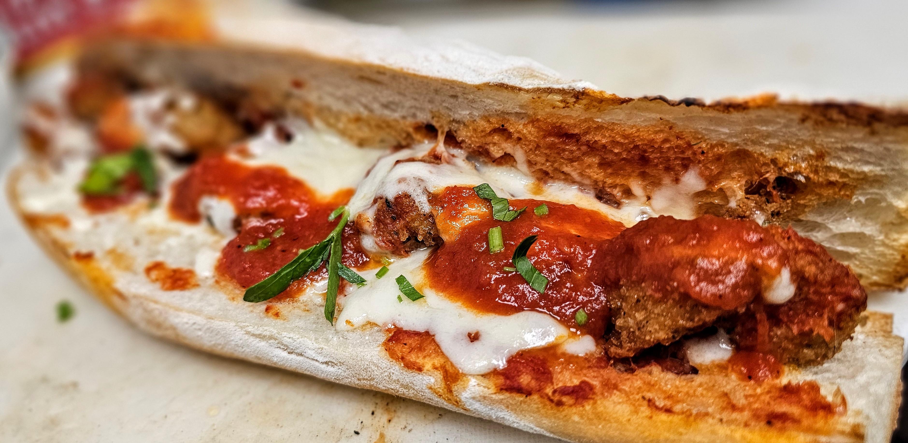 Shrimp Parmigiana Hero.