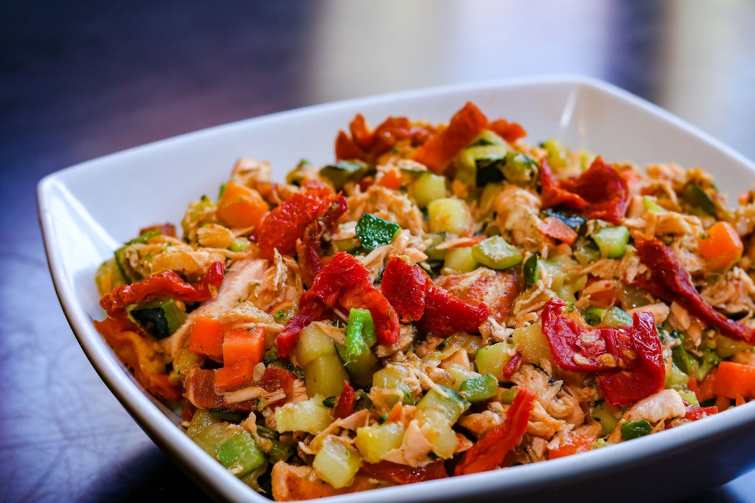 Glazed Salmon Bowl.