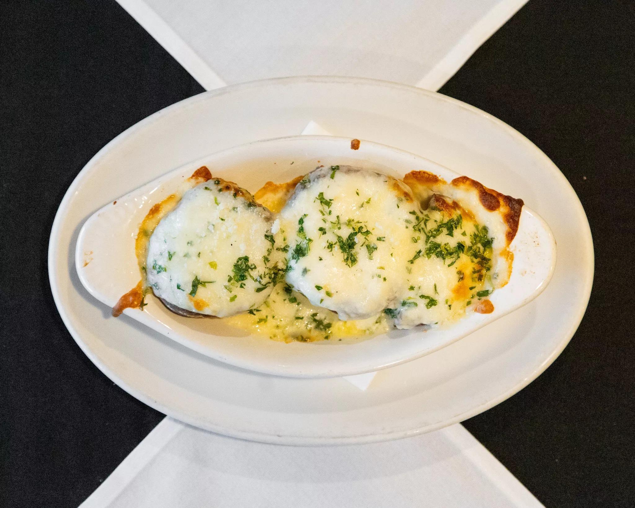 Salsiccia Stuffed Mushrooms.