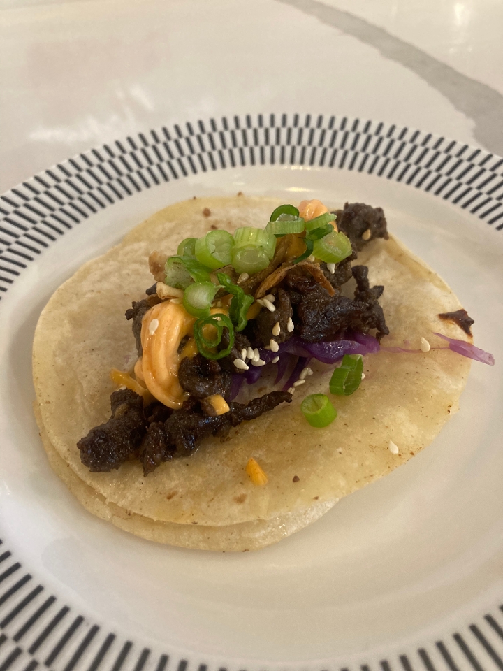 Korean Beef Bulgogi Taco.