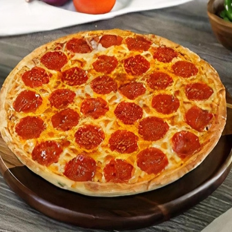 Halal Pepperoni Pizza.