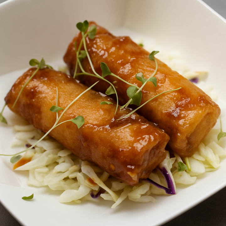 Glazed Spring Rolls.