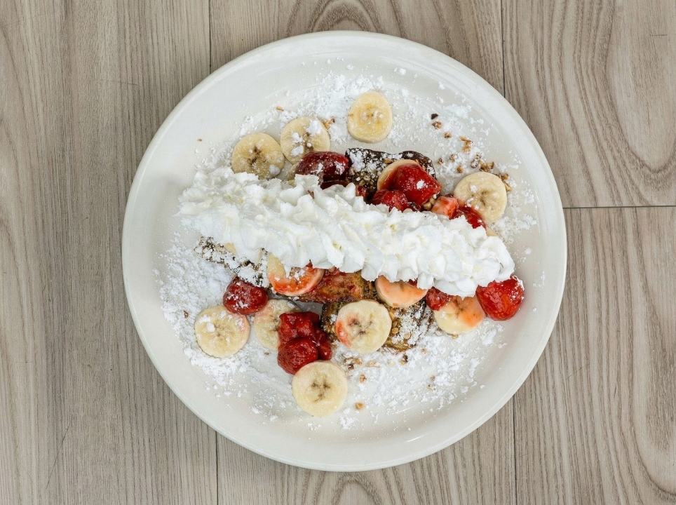 Hazelnut Banana Bread French Toast (GF).