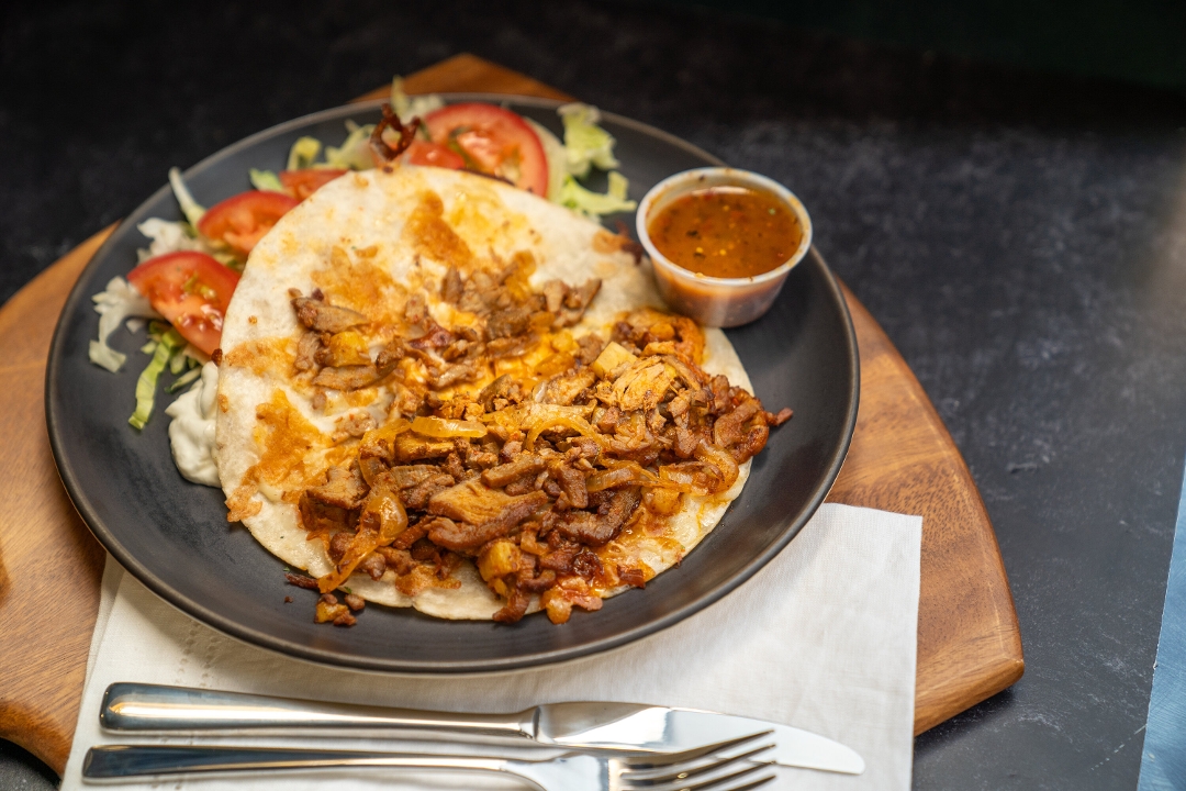 Mixed Meat Quesadilla.