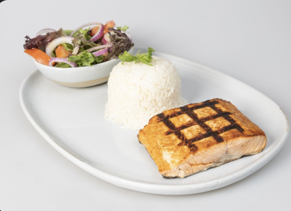 Salmon on the grill.