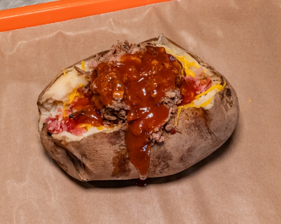 BBQ Baked Potato with Meat.
