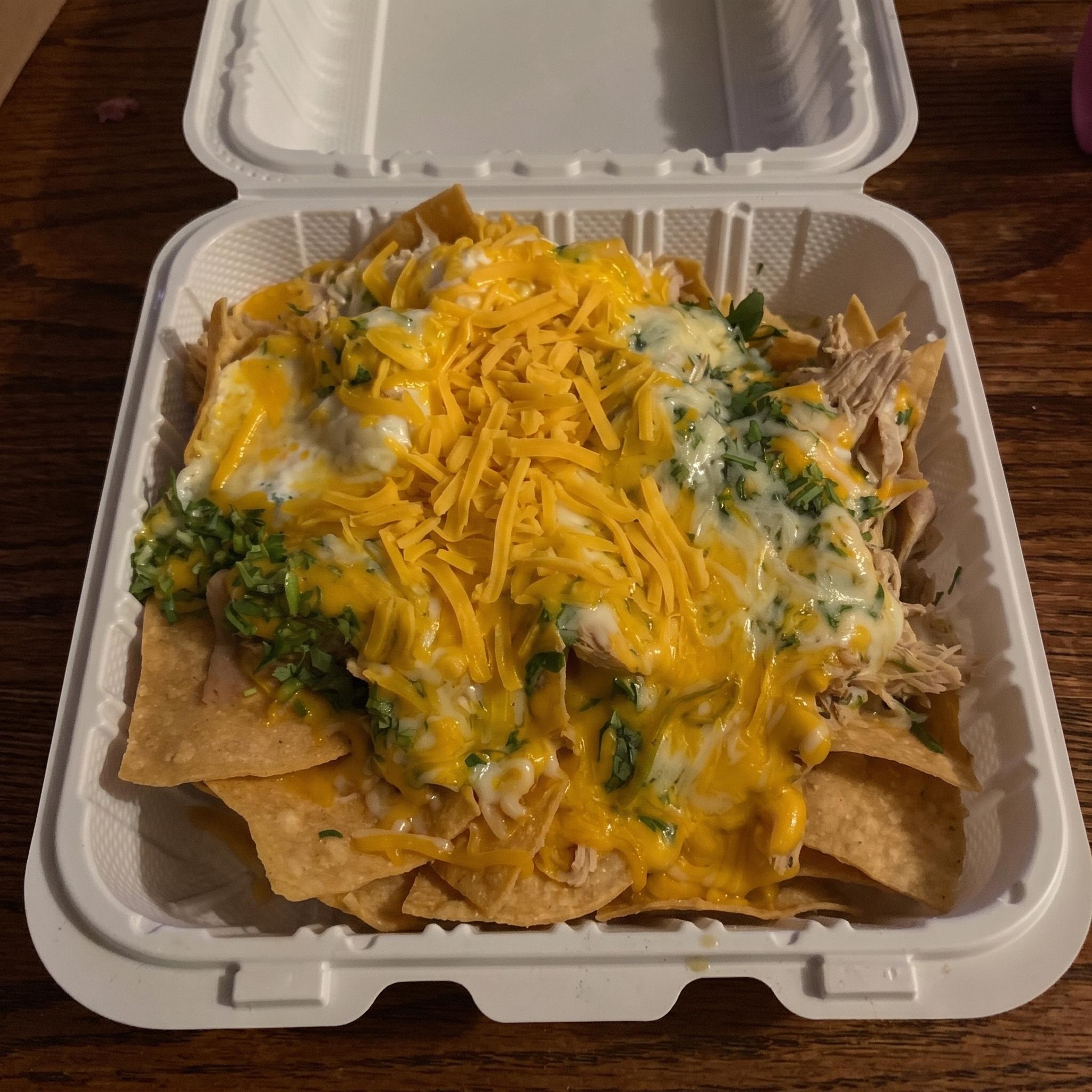 Large Meat Nachos.