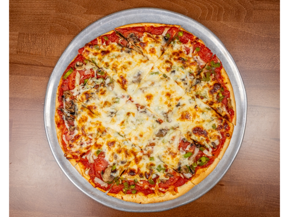 Veggie Thin Crust Pizza Medium.