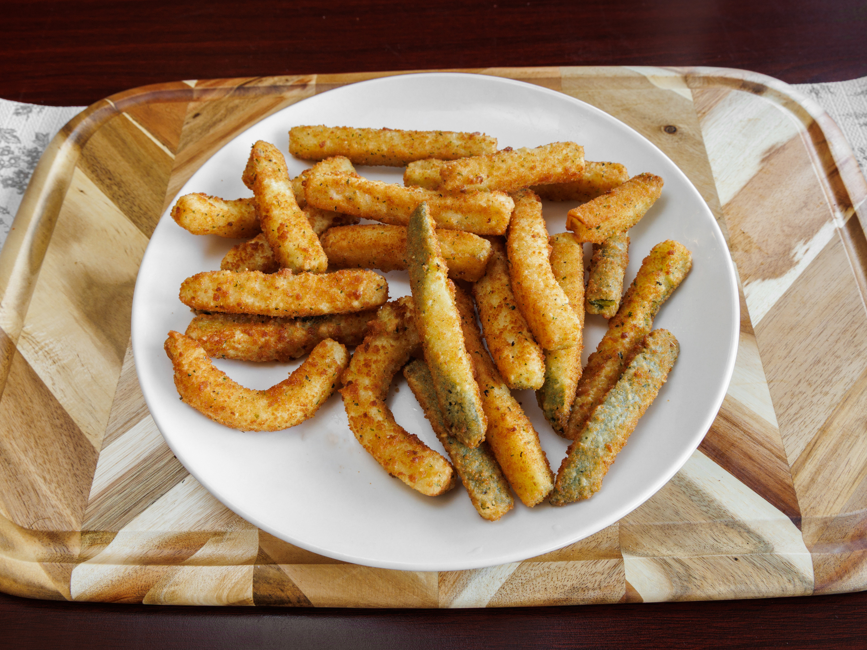 Breaded Zucchini Planks.