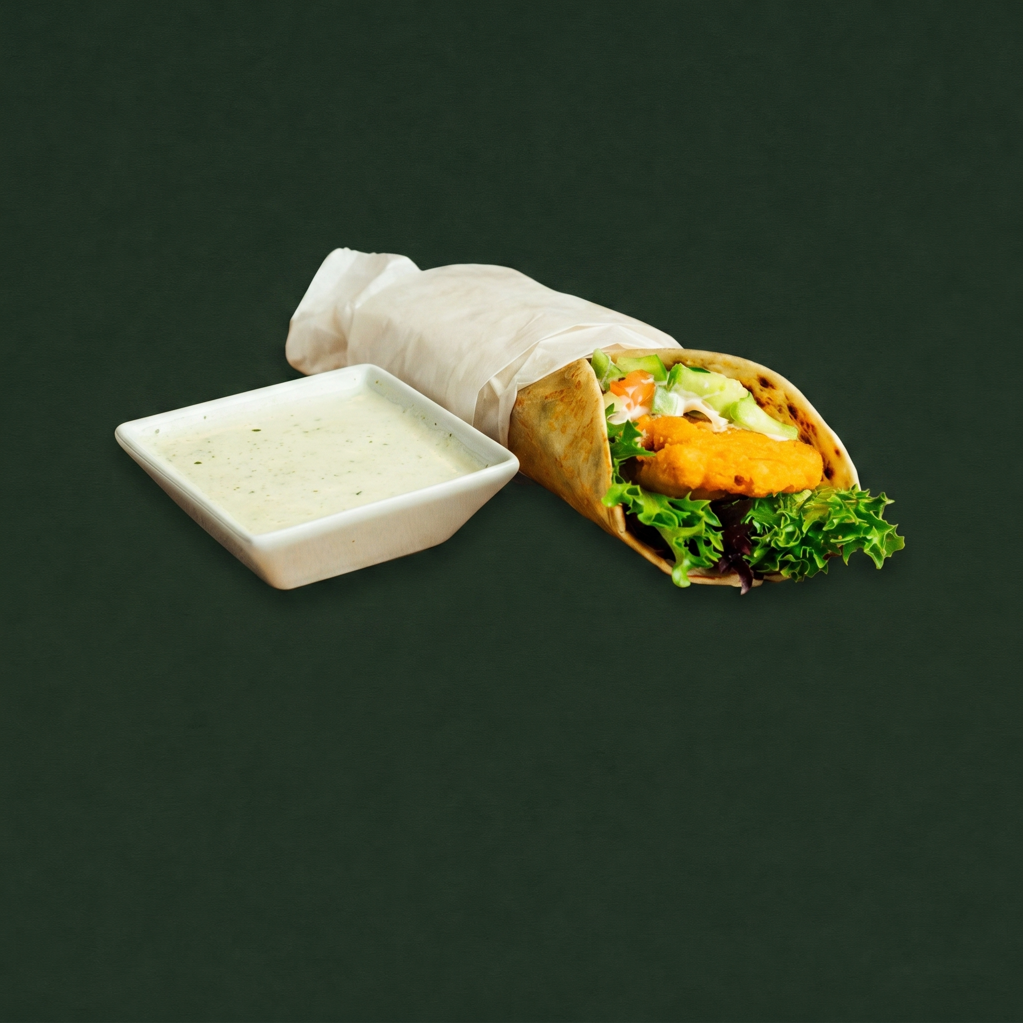 Crispy Chicken Kati Roll.