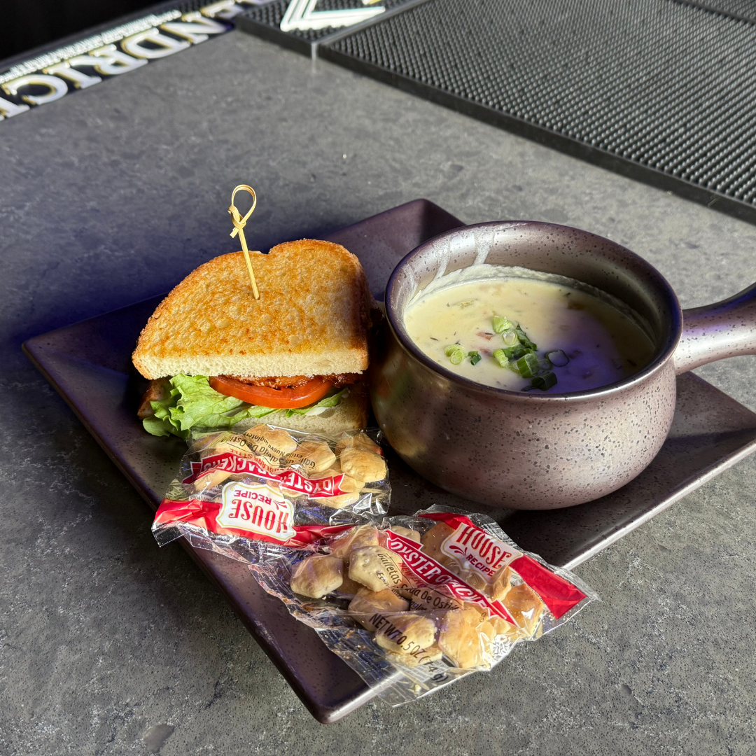 1/2 BLT w/Soup or Salad.