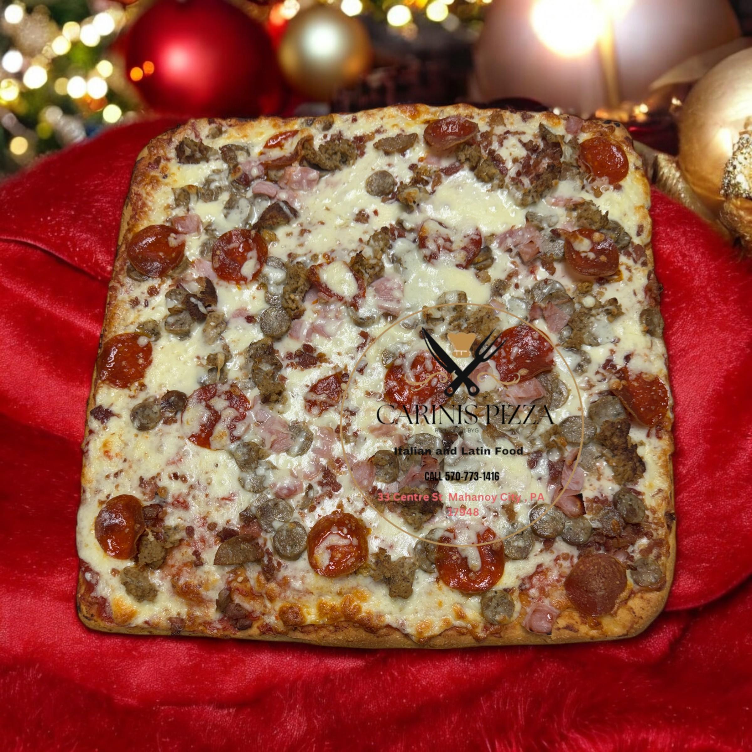 Meat Lover Sicilian Pizza.