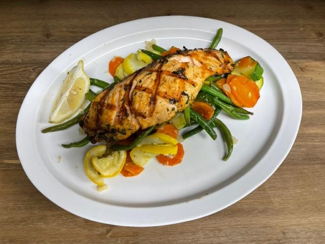 Grilled Salmon.