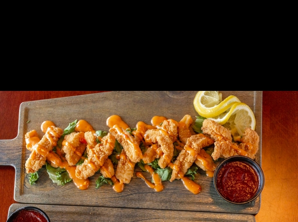 Fried Calamari Strips.