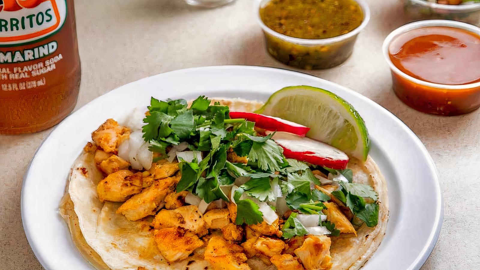 Chicken Taco (Handmade tortillas).