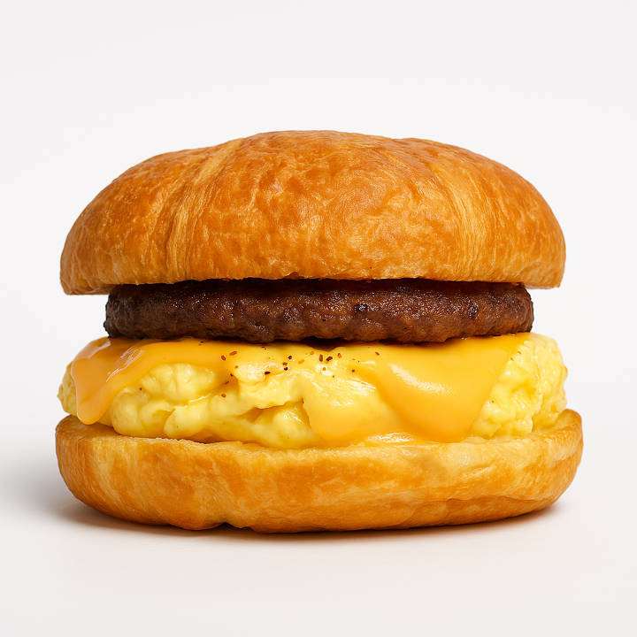 Sausage Egg & Cheese Croissant.