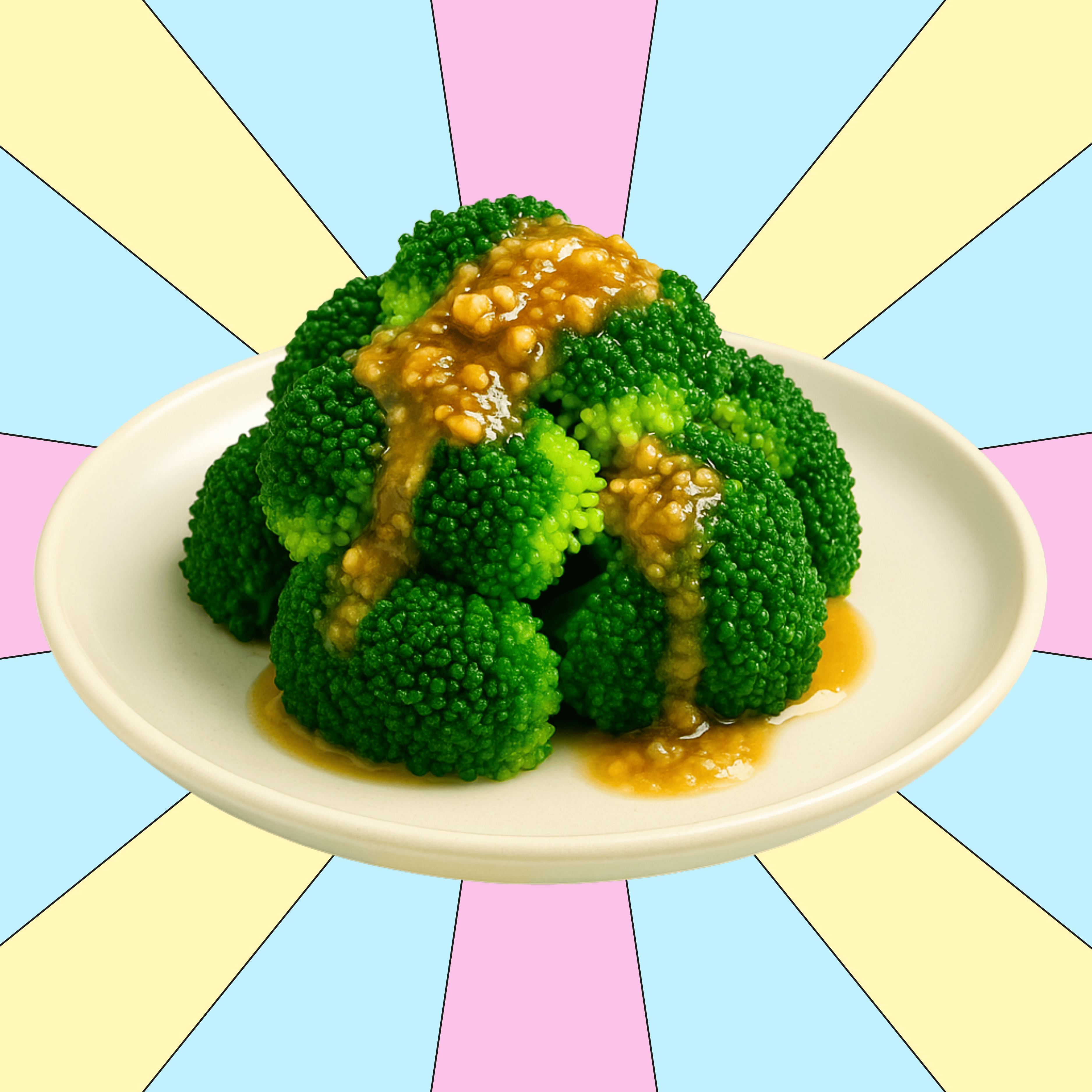 Steamed American Broccoli.