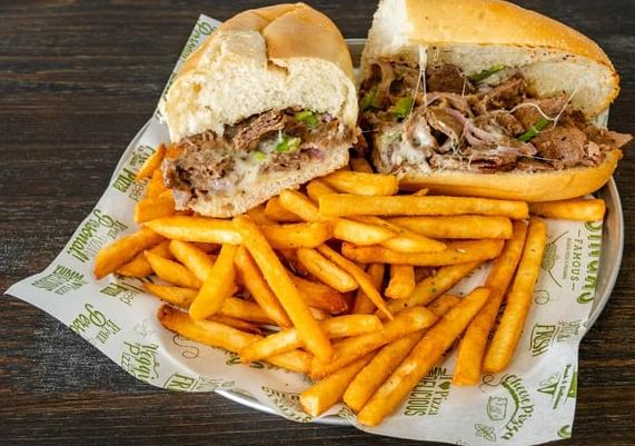 Philly Cheesesteak with Fries.