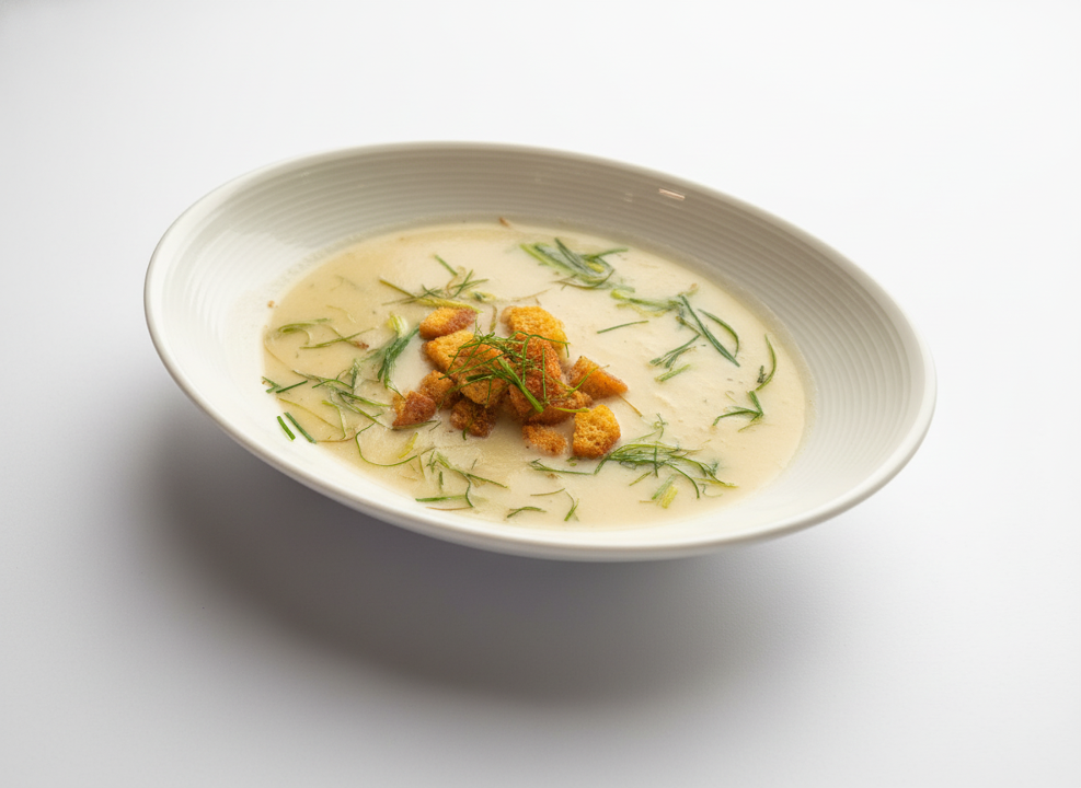 Cup of soup Potato and Leak.