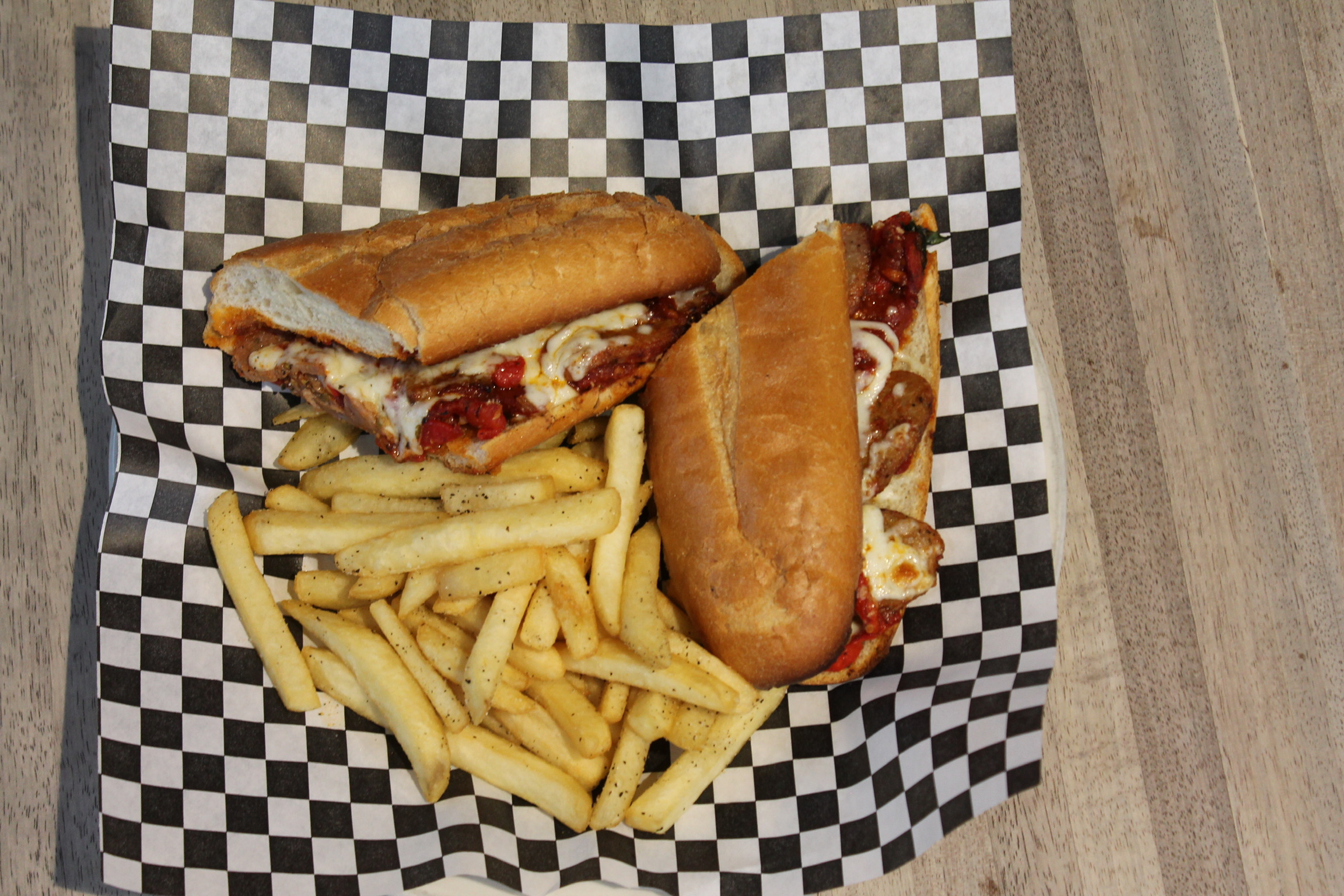 Sausage & Peppers Sub.