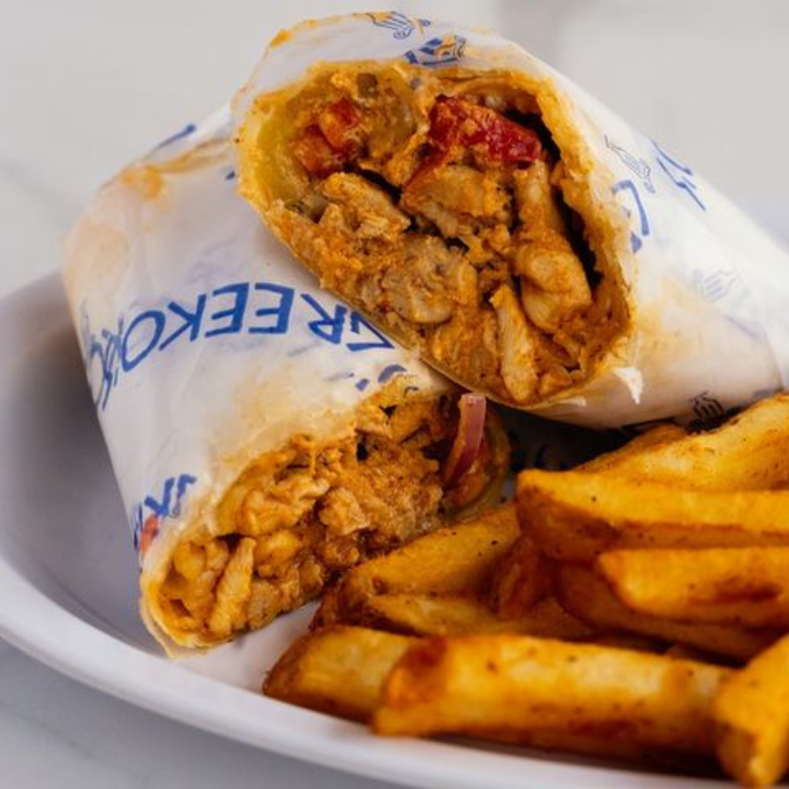Greek Chicken Wrap.