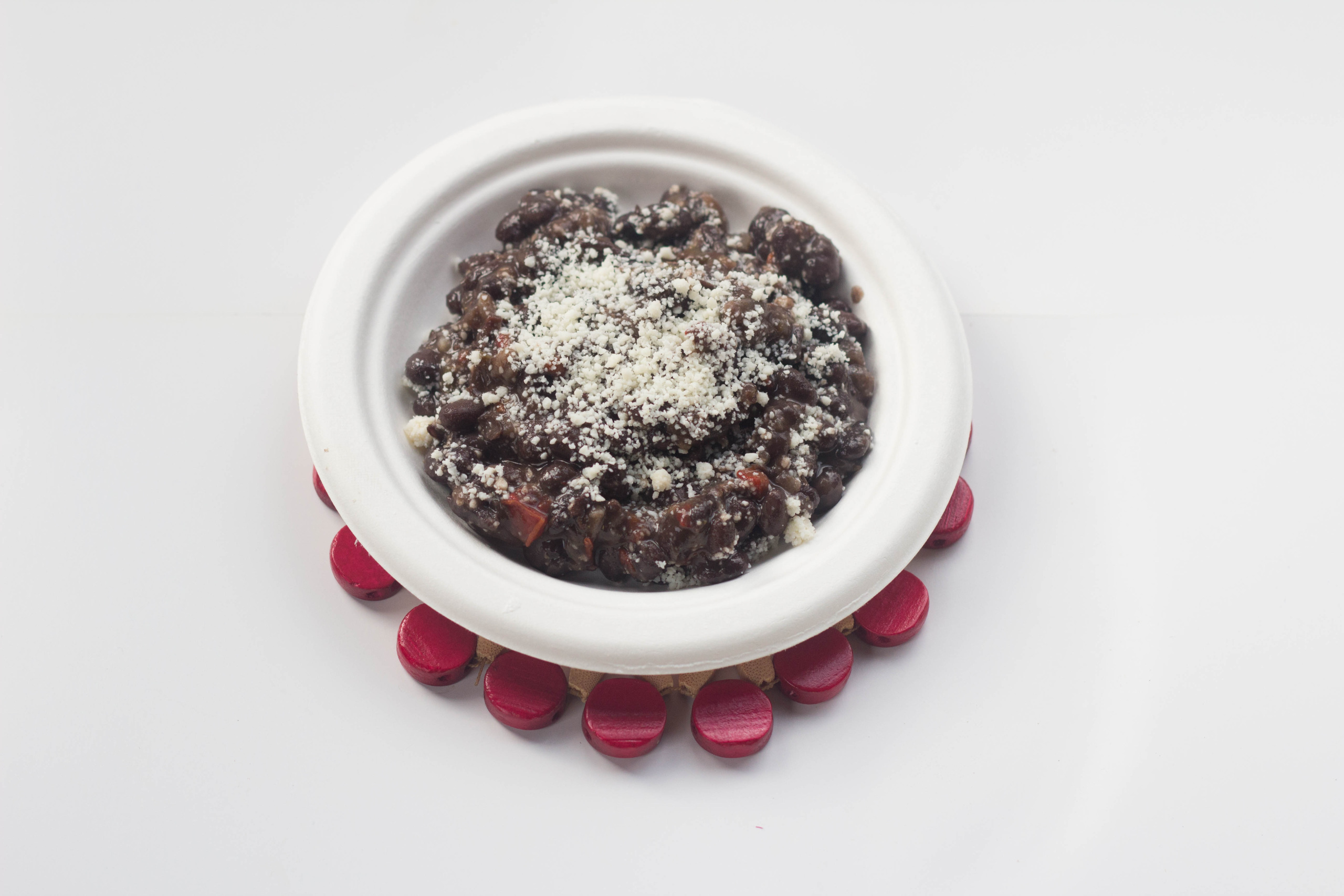 Black Beans and Cotija cheese.