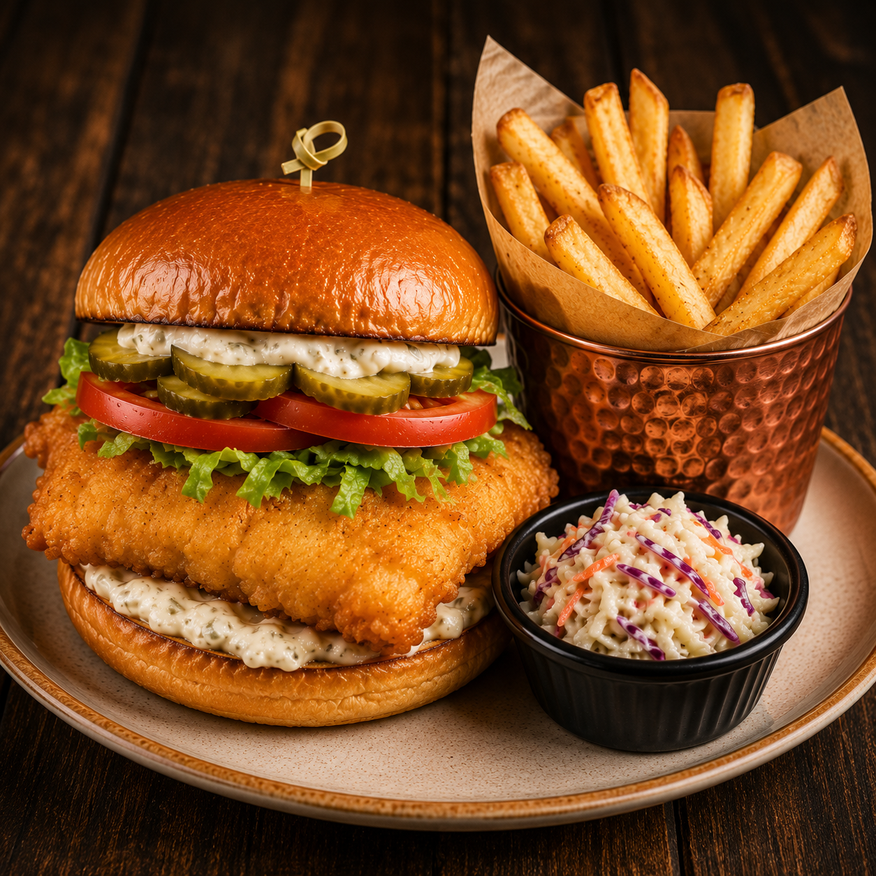 Codfather Fish Sandwich Platter.