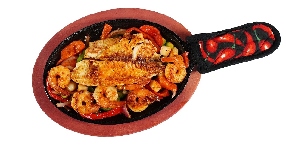 Seafood Fajitas For One.