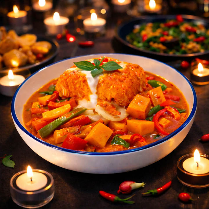 Salmon Pumpkin Curry.