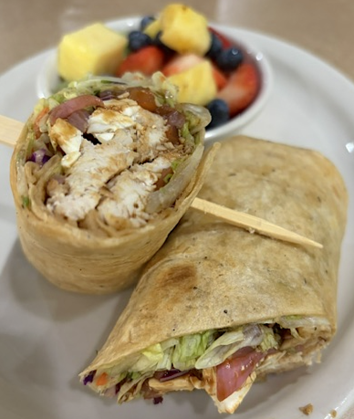 Mediterranean Chicken Wrap.