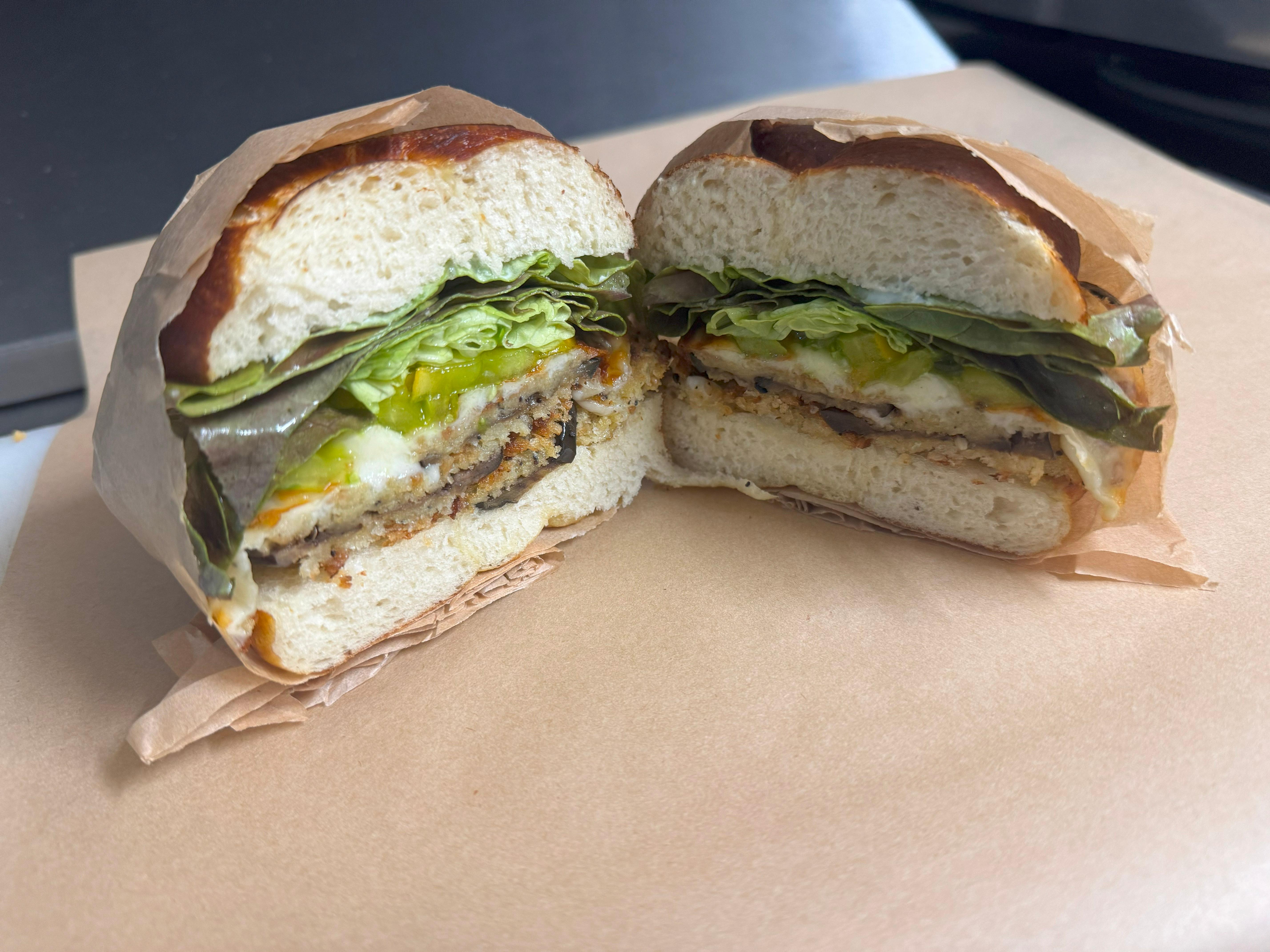 Crispy Eggplant Sandwich.