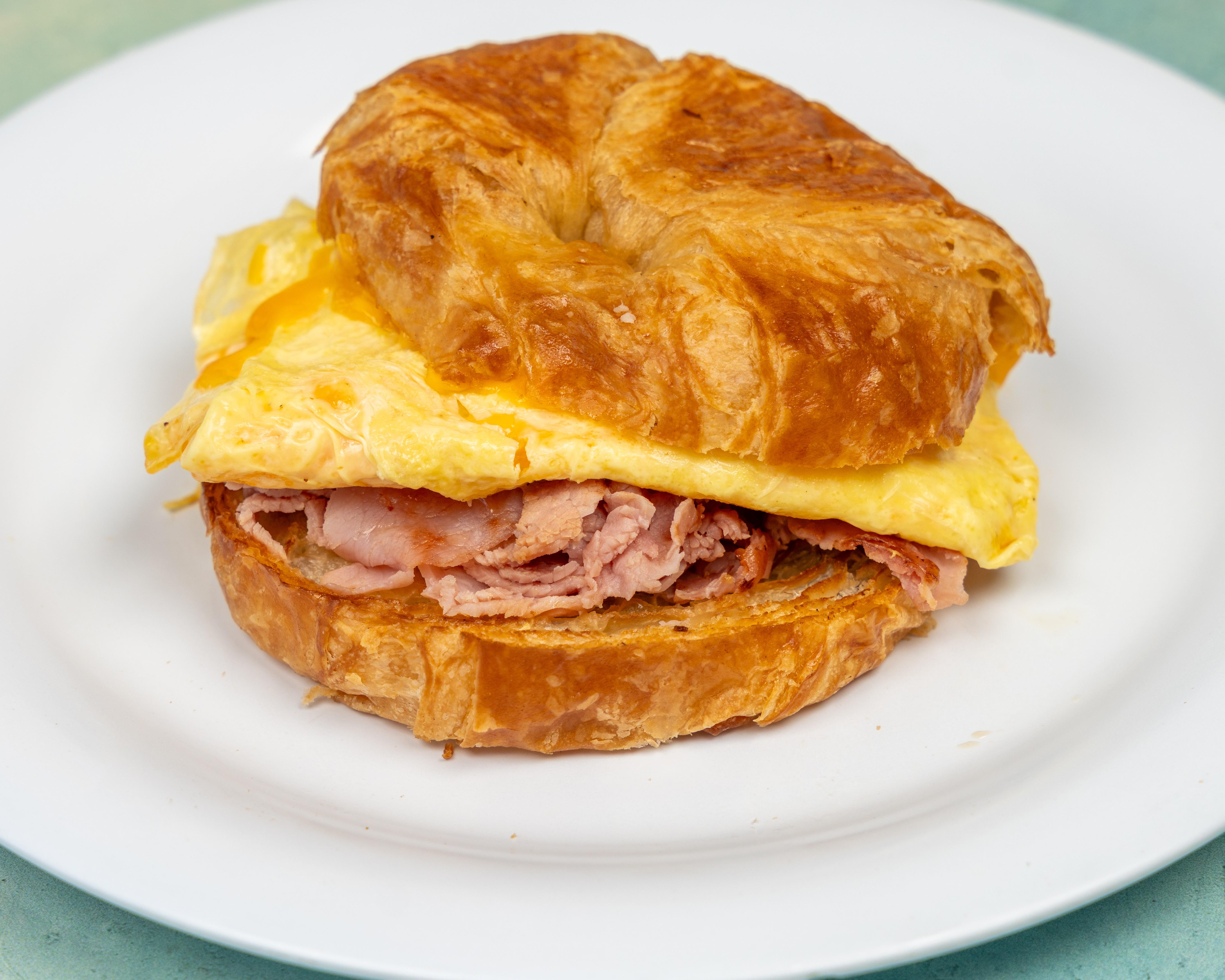 Ham Cheese and Egg Sandwich.