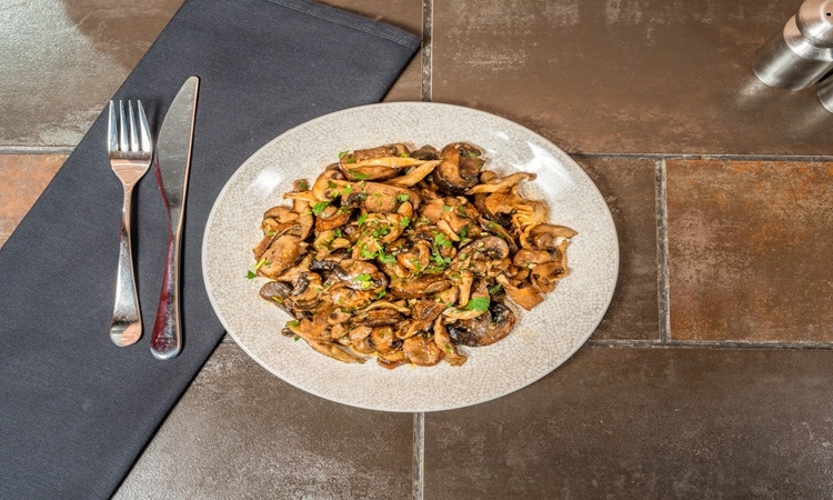 Sauteed Garlic Wild Mushrooms.