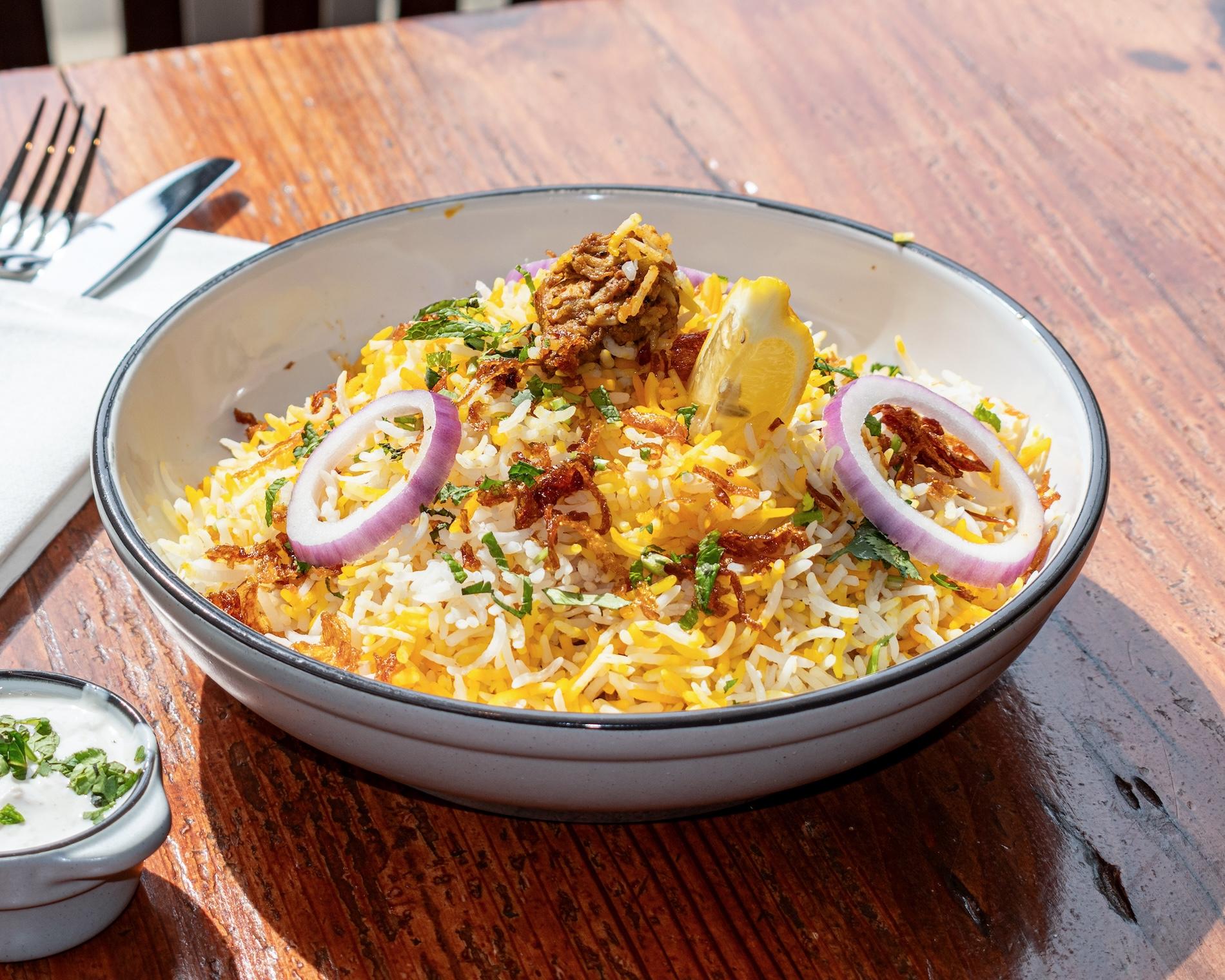 Nawabi Style Chicken Biryani.