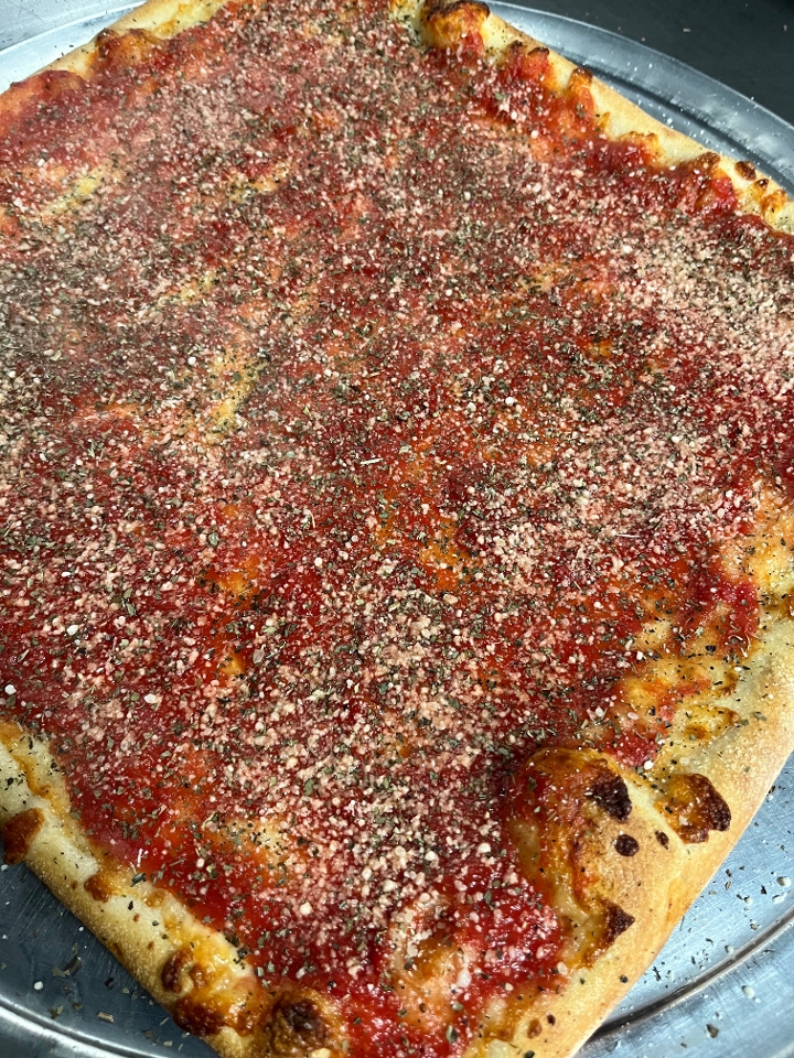 Square Grandma Pizza.