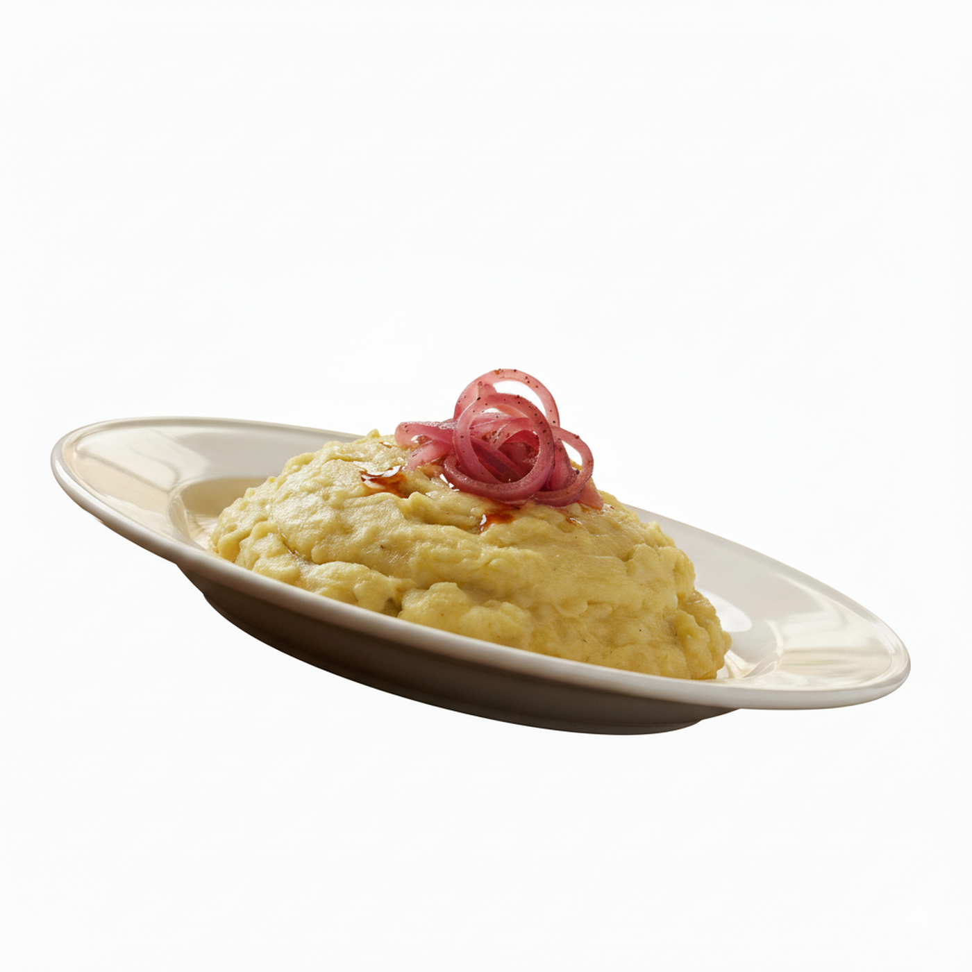 Mangu (Mashed  bolied green plantains).