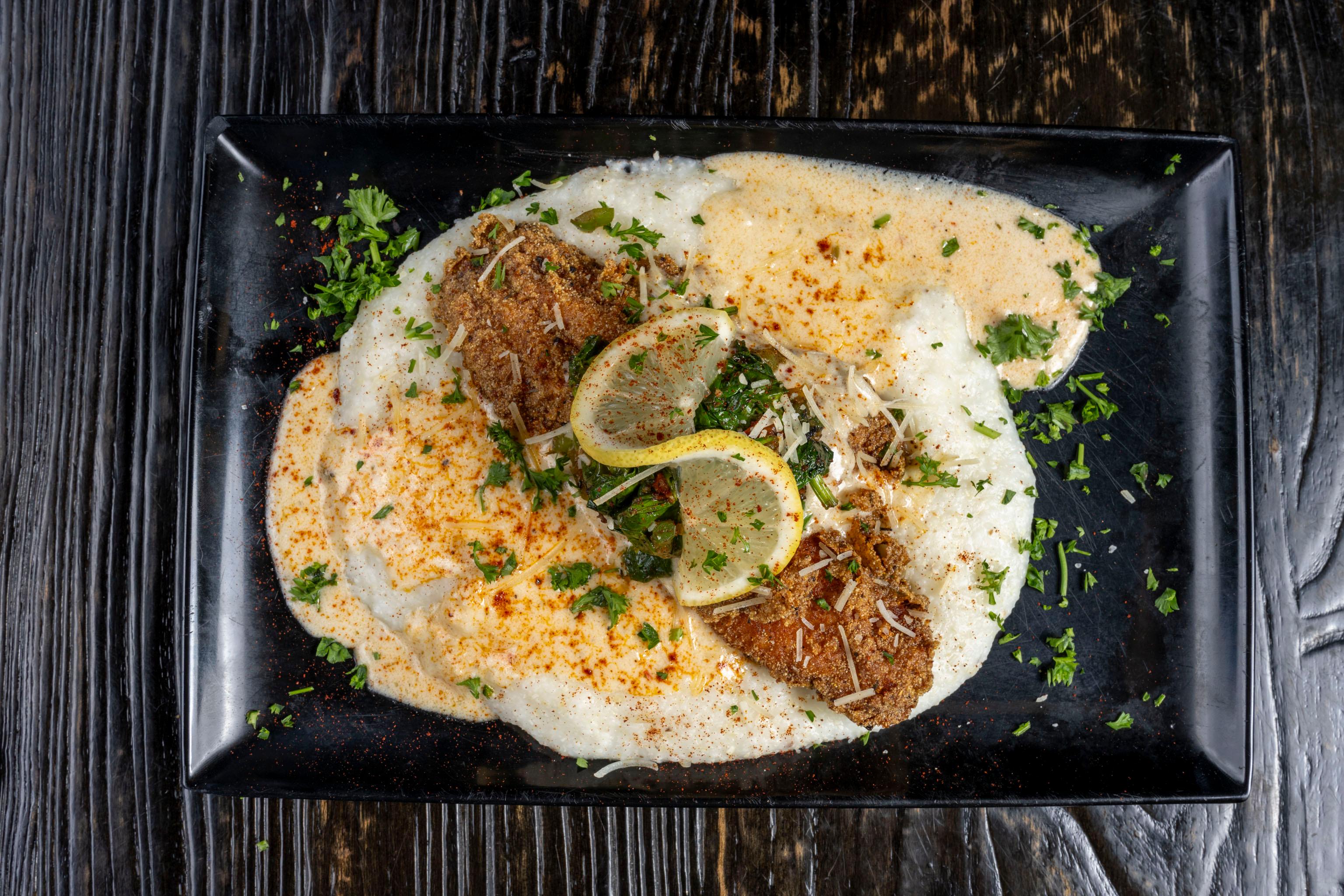 Fried Catfish & Grits.