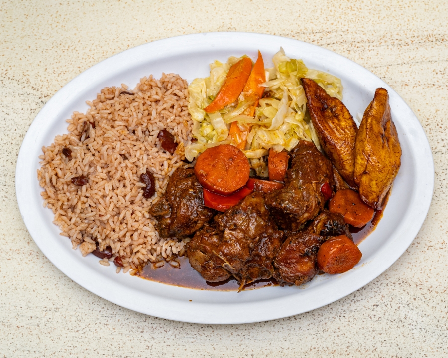 Small Brown Stew Chicken.