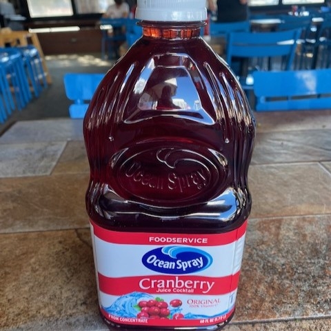 Cranberry Juice.